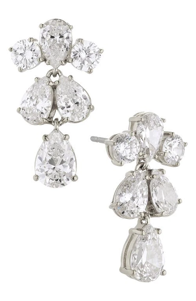 Nadri Social Lights Mini Chandelier Earrings in Rhodium at Nordstrom