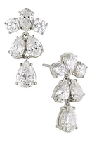 Nadri Social Lights Mini Chandelier Earrings in Rhodium at Nordstrom