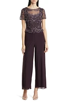 Pisarro Nights Beaded Jumpsuit New Wine 603 at Nordstrom,