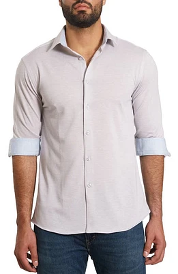 Jared Lang Trim Fit Pima Cotton Button-Up Shirt Baby Blue at Nordstrom,