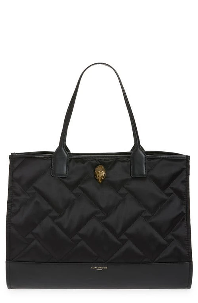 Kurt Geiger London Quilted Shopper Bag in Black at Nordstrom