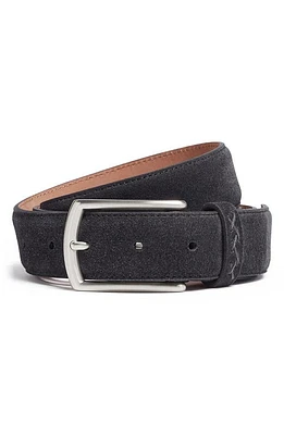 ZEGNA Suede Belt in Navy at Nordstrom, Size 110