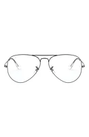 Ray-Ban 55mm Optical Glasses in Shiny Gunmetal at Nordstrom