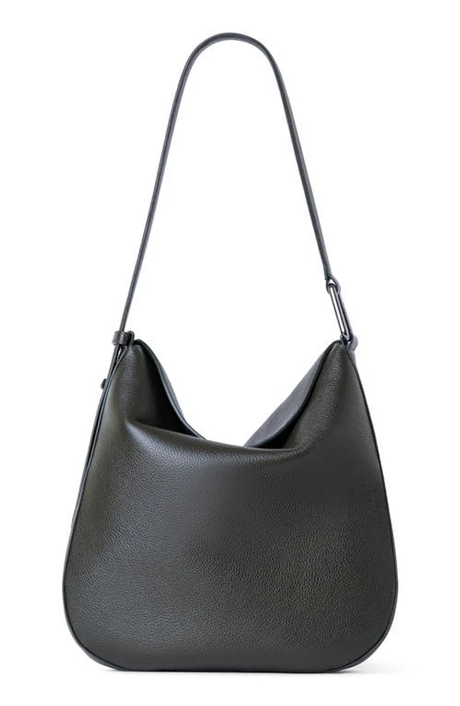 Akris Medium Anna Leather Hobo Bag in 009 Black at Nordstrom