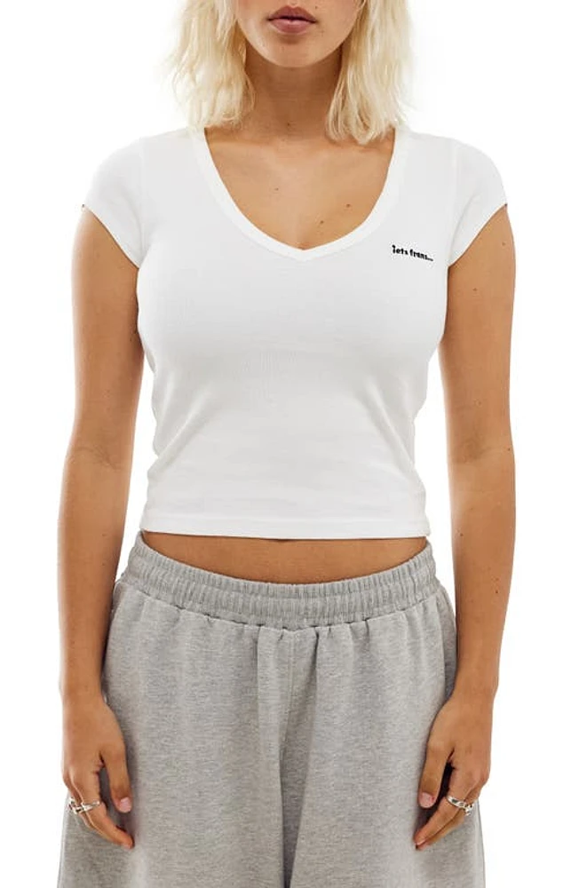 Iets Frans V-Neck Crop T-Shirt at Nordstrom,