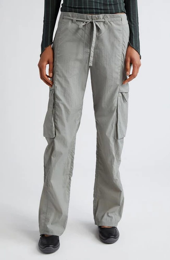 Paloma Wool Sese Straight Leg Recycled Nylon Cargo Pants in Grey at Nordstrom, Size Large