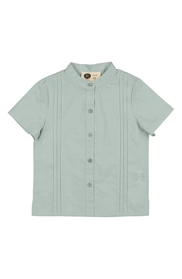 Manière Kids' Pleat Cotton Button-Up Shirt at Nordstrom