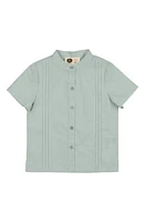 Manière Kids' Pleat Cotton Button-Up Shirt at Nordstrom