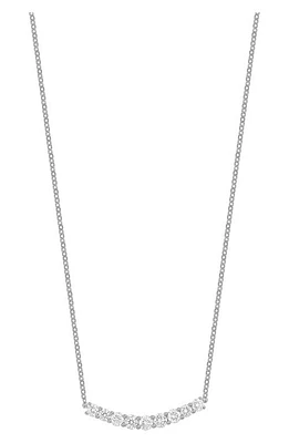 Bony Levy Audrey Diamond Bar Pendant Necklace in 18K White Gold at Nordstrom