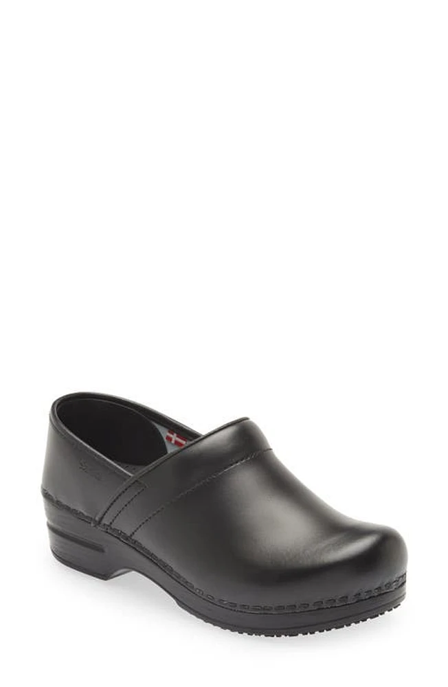 Sanita Aubrey Leather Clog Black 002 at Nordstrom,