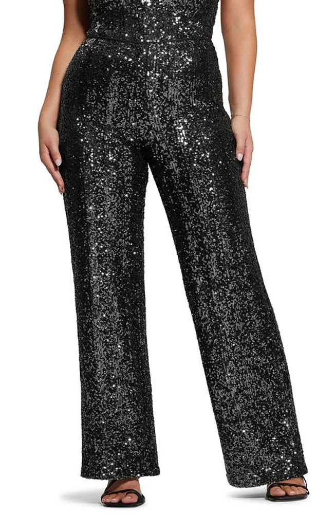 GUESS Sereh Sequin High Waist Pants F9Ak at Nordstrom,