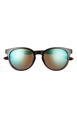 Smith Eastbank 52mm ChromaPop Polarized Round Sunglasses in Tortoise/polarized Opal Mirror at Nordstrom