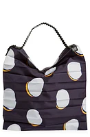 Pleats Please Issey Miyake Bean Dots Pleated Tote in Black/White at Nordstrom