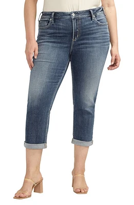 Silver Jeans Co. Elyse Luxe Stretch Comfort Fit Capris Indigo at Nordstrom,