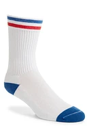 American Trench Kennedy Lux Stripe Crew Socks in Summer White at Nordstrom