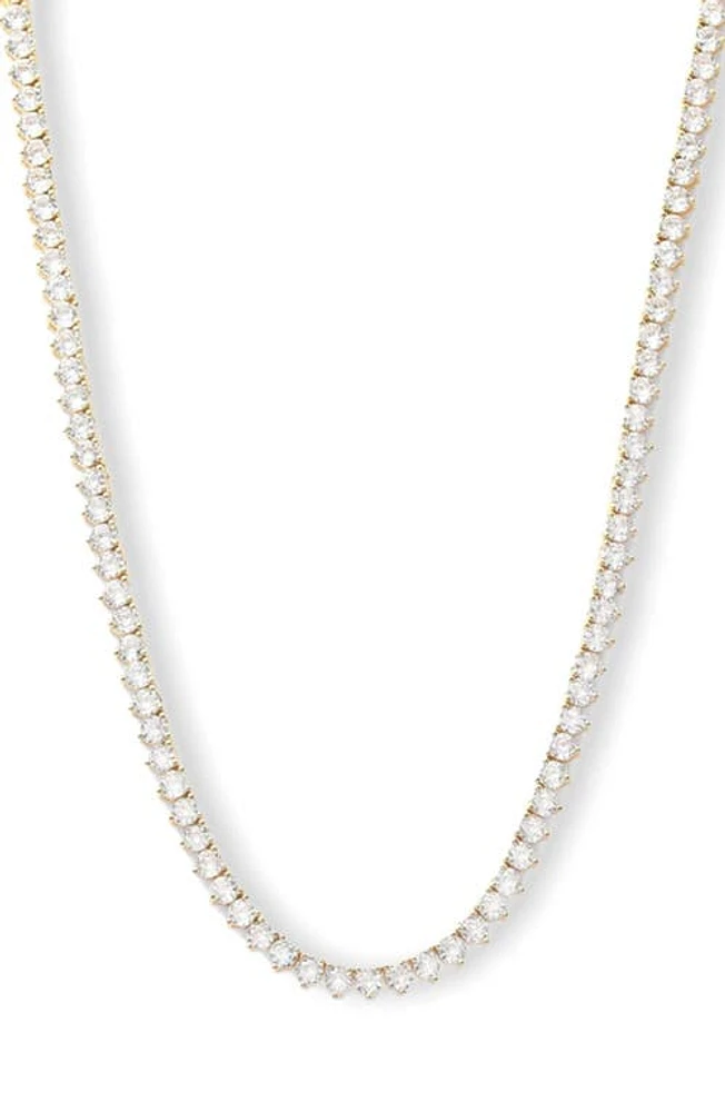 Melinda Maria Not Your Basic Tennis Necklace in White Cubic Zirconia/Gold at Nordstrom