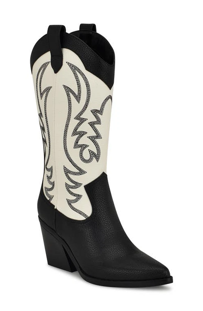 Nine West Keeks Western Boot White at Nordstrom,