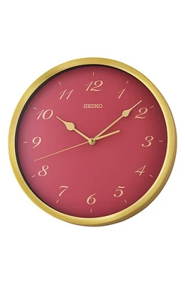 Seiko Jewel Tone Wall Clock in Garnet at Nordstrom