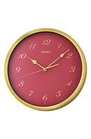 Seiko Jewel Tone Wall Clock in Garnet at Nordstrom