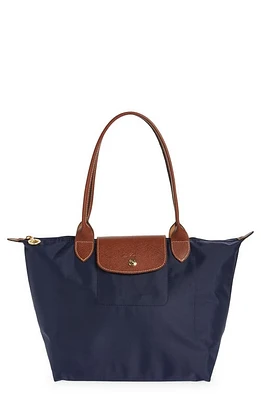 Longchamp Medium Le Pliage Nylon Shoulder Tote in Marine at Nordstrom