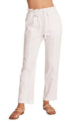 Bella Dahl Evi Ruffle Tie Belt Paperbag Waist Pants at Nordstrom,