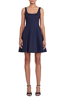 STAUD Wells Cotton Stretch Poplin Fit & Flare Dress at Nordstrom,