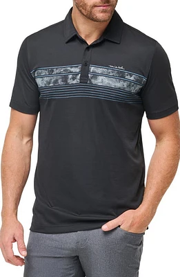 TravisMathew Mount Thunder Cotton Blend Polo Black at Nordstrom,