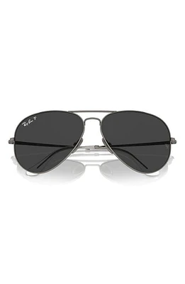 Ray-Ban 62mm Polarized Oversize Pilot Sunglasses in Gunmetal at Nordstrom