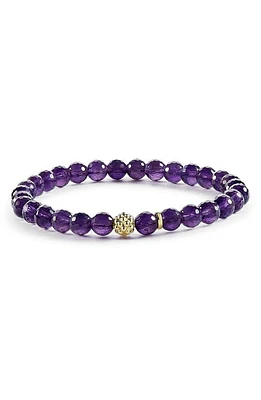 LAGOS Caviar Icon Semiprecious Stone Bracelet in Amethyst/Gold at Nordstrom