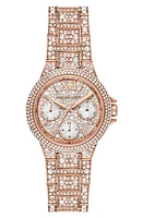 MICHAEL Michael Kors Camille Pavé Multifunction Bracelet Watch, 33mm in Rose Gold at Nordstrom