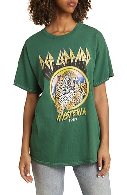 Vinyl Icons Def Leppard Hysteria Cotton Graphic T-Shirt Hunter Green at Nordstrom,