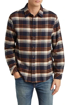 Rails Forrest Plaid Cotton Flannel Button-Up Shirt Oat Umber Steel at Nordstrom,