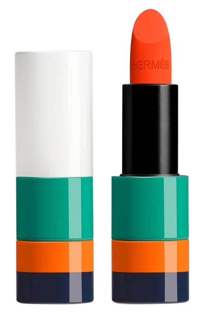 Rouge Hermès - Matte Lipstick in Orange Neon in 44 Orange Neon at Nordstrom