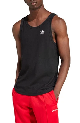 adidas Originals Trefoil Essentials Rib Tank Black at Nordstrom,