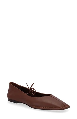 ALOHAS Sway Square Toe Ballet Flat Chestnut Brown at Nordstrom,