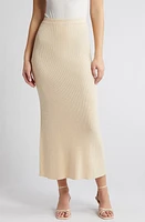 RUE SOPHIE Elaine Rib Maxi Sweater Skirt Creme Pearl at Nordstrom,