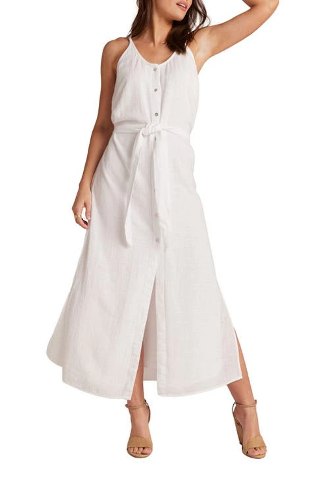 Bella Dahl Button Front Cotton Blend Sundress White at Nordstrom,