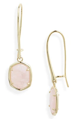 Kendra Scott Daphne Wire Drop Earrings in Gold Rose Quartz at Nordstrom