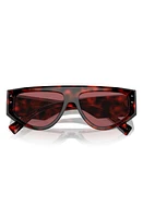 Dolce & Gabbana 57mm Rectangular Sunglasses in Havana Red at Nordstrom