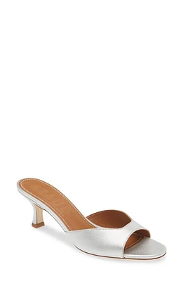 STAUD Brigitte Kitten Heel Slide Sandal Silver at Nordstrom,