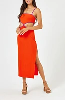 LSPACE Libra Rib Cutout Cover-Up Midi Dress at Nordstrom,