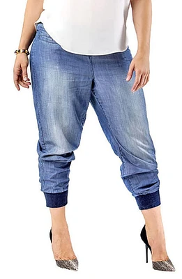 Standards & Practices Marcie High Rise Lightweight Denim Jogger Pants Blue at Nordstrom,