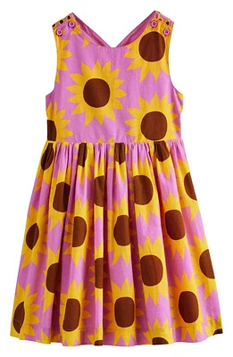 Mini Boden Kids' Sunflower Cotton Crossback Sundress Strawberry Ice Geo at Nordstrom,