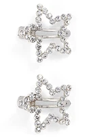 Tasha Twinkle Star 2-Pack Hair Clips in Silver at Nordstrom