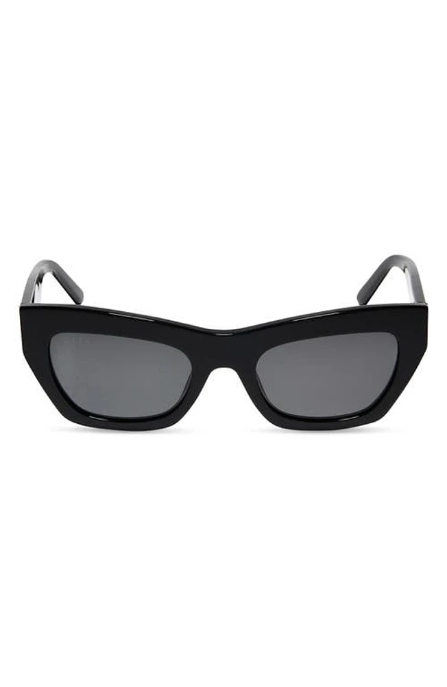 DIFF Katarina 51mm Polarized Cat Eye Sunglasses in Black/Grey at Nordstrom