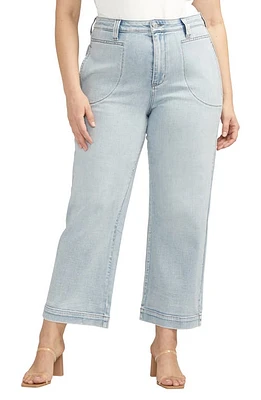 JAG Sophia High Waist Wide Leg Jeans in Surf Spray Blue at Nordstrom, Size 16W