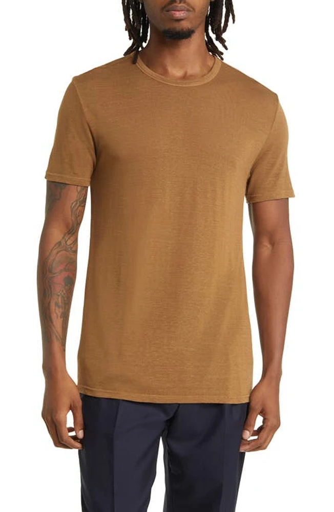 Officine Générale Lyocell & Linen T-Shirt Cigar at Nordstrom,