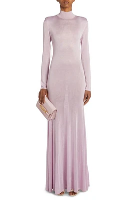 TOM FORD Long Sleeve Jersey Gown Crocus Petal at Nordstrom,