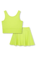 Habitual Kids Kids' Cutout Tank & Skort Set Lime at Nordstrom,