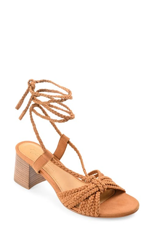 Journee Signature Railee Ankle Tie Sandal at Nordstrom,